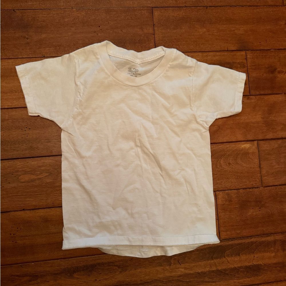 Fruit of the‎ Loom Kids White Short Sleeve Tee